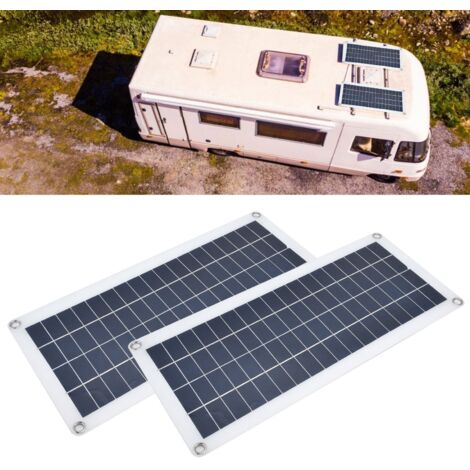 Kit Solaire Photovoltaique Kit 2x10W Panneaux avec Contrôleur 30A Module USB 5V pour RV Camping Recharge Urgence