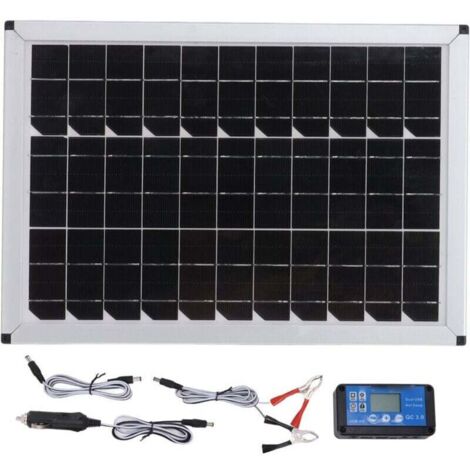 Kit solaire portable 100 W 18 V – Panneau monocristallin léger et pliable pour voiture, bateau, camping ou agriculture extérieure