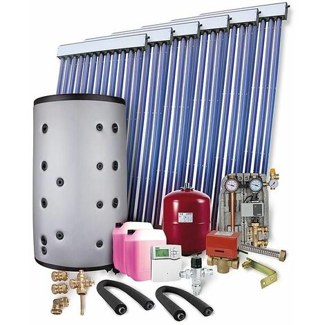 Kit solaire pour ECS et chauffage 12,30 m² surface de collecteurs brute avec réservoir 800L