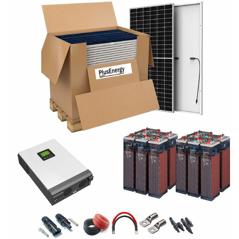 

Plusenergy Wccsolar - Kit Solar 48v 6000w Inversor H¡brido, 5Kw Mppt 80A, 12Opzs 18000Ah