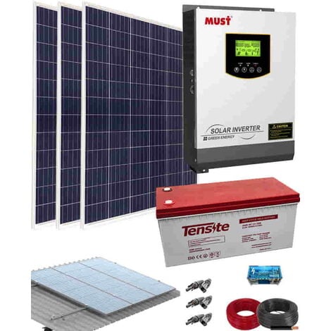 Kit solar fotovoltaico autoconsumo con Solis 3kWp 12720Wh/día