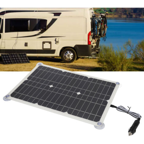 Kit solar monocristalino MPPT de 100 W con cargador USB QC3.0 y batería de mantenimiento de 42 cm.
