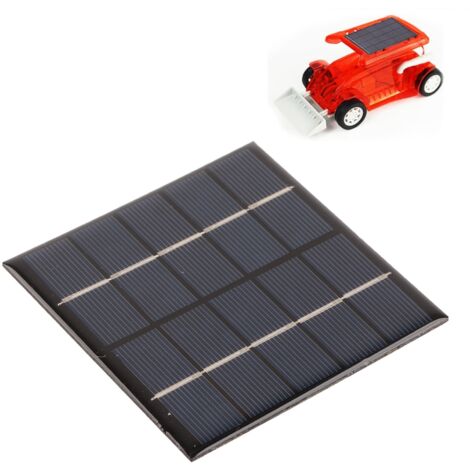 Kit solar para armar: módulo fotovoltaico de polisilicio de 1,2 W y 5 V para batería de 3,7 V (100 x 100 mm) con conectores.