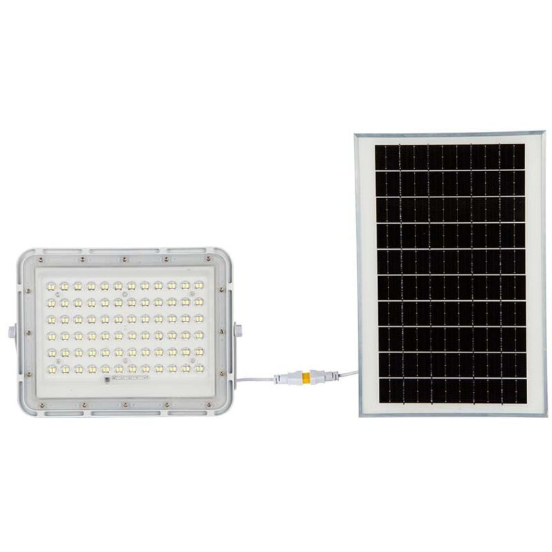 Vt-120w 7844 Led-flutlichtstrahler, Solarmodul 15 W Neutralweiß Weiß - V-tac