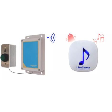 Kit sonnette sans-fil 600m avec bouton haute résistance et carillon intérieur R / 35 mélodies (DA600+)