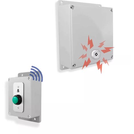 Kit sos panique sans-fil avec sirène - Haute-résistance / 800m / 1 bouton pro autonome sur piles (Gamme PROTECT 800)