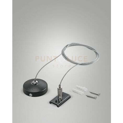 KIT SOSPENSIONE L.200CM PER SISTEMA BINARIO H2,74CM 48V NERO