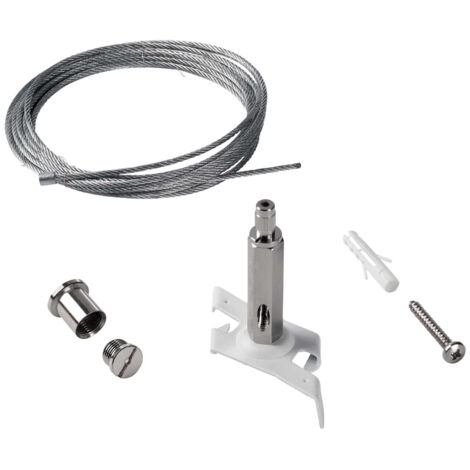 Kit Sospensione Senza Rosone Link Metallo Bianco 5M