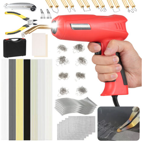 Kit soudage plastique 150W 2-en-1 – 800 agrafes + 56 tiges PP, réparation pare-chocs professionnel