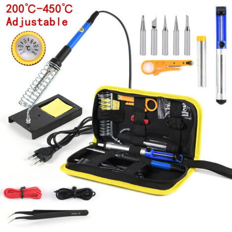 Kit Soudure Électronique 13 Pièces Fer 220V 60W Accessoires Protection