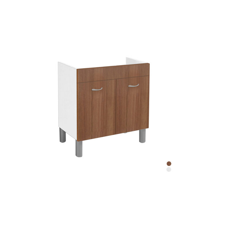 Kit sous évier pour évier inox 80x50 cm - Blanc