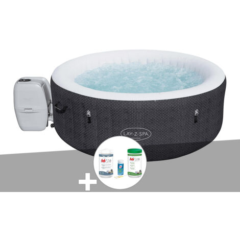 Kit spa gonflable Bestway Lay-Z-Spa Havana rond Airjet 2/4 places + Kit traitement brome
