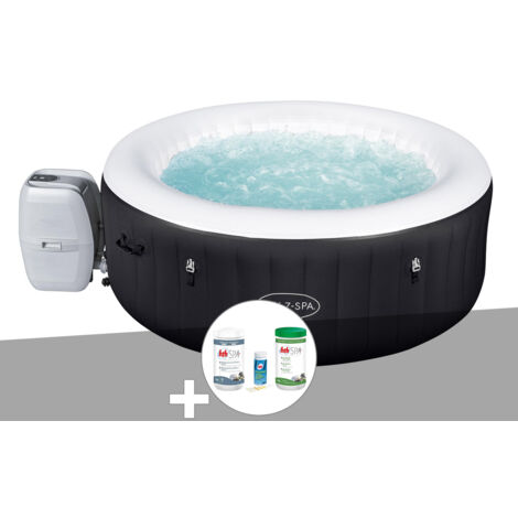 Kit spa gonflable Bestway Lay-Z-Spa Miami rond Airjet 4 places + Kit traitement brome