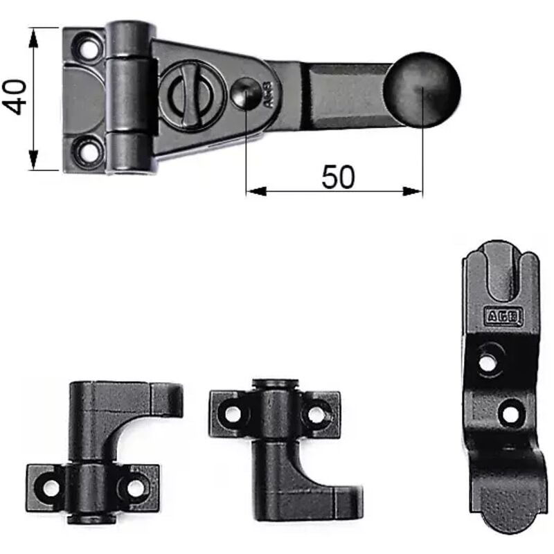 Kit spagnoletta AGB conf. base ridotta per 2 ante