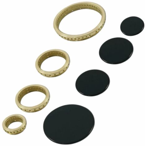 KIT SPARTIFIAMMA OTTONE E PIATTELLI SMALTATI NERI PIANI COTTURA ARISTON INDESIT