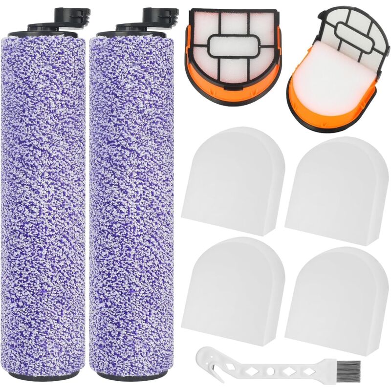 Kit spazzola a rullo e filtro per aspirapolvere Shark AW201 WD201 con 2 spazzole a rullo + 2 filtri + 4 schiume filtranti + 1 spazzola di pulizia
