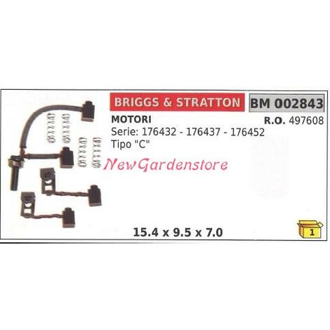 Kit spazzole motore elettrico briggs&stratton per serie 176432 tipo c 002843