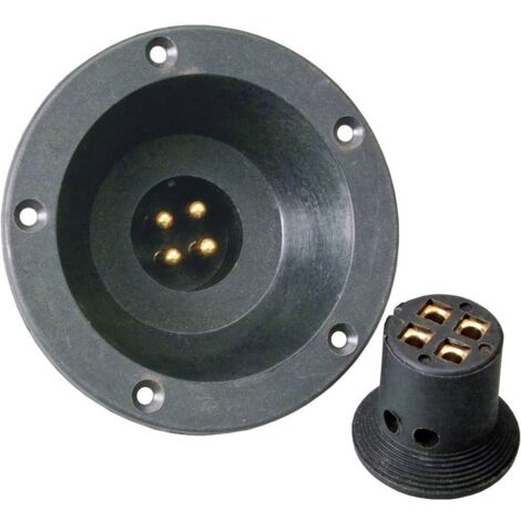 Kit spine per altoparlanti HiFi per auto 4 x 4 mm² Sinuslive incl. presa da incasso, placcato oro