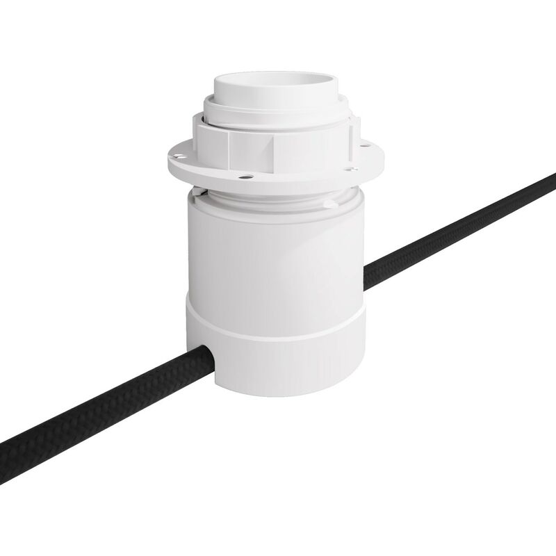 Image of Creative Cables - Kit Spostaluce con portalampada E27 per paralume Bianco - Bianco
