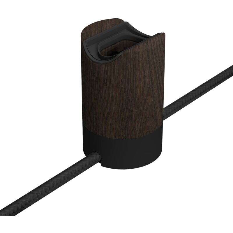 Image of Creative Cables - Kit Spostaluce esse14 con portalampada S14d Effetto Wengé - Effetto Wengé
