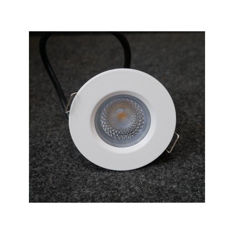 Kit spot encastré blanc bbc fixe ø 88mm avec module led 10W 4000K 230V dimmable IP65 M10 abi