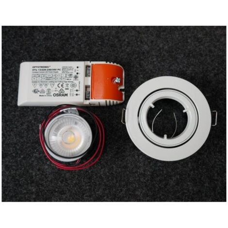 Kit spot encastré LED 12.3W Ø 91mm blanc orientable 40° module 4000K 900lm alim 350mA PrevaLED COIN 50 LEDVANCE
