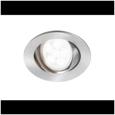 Kit spot encastré LED 5W Ø 83mm alu orientable avec lampe GU10 3000K 345lm dimmable 36° interieur IP20 INSET
