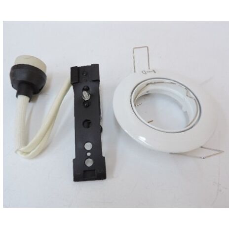 Kit spot encastré LED 5W blanc Ø 81mm orientable avec lampe GU10 230V 3000K 280lm 40° IP20 ABI AL13005