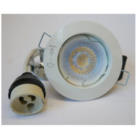 Kit spot encastre LED 6W blanc fixe Ø 78mm ampoule GU10 4000K 450lm 45° 230V non-dimmable IP20 KIT GU10 Trajectoire