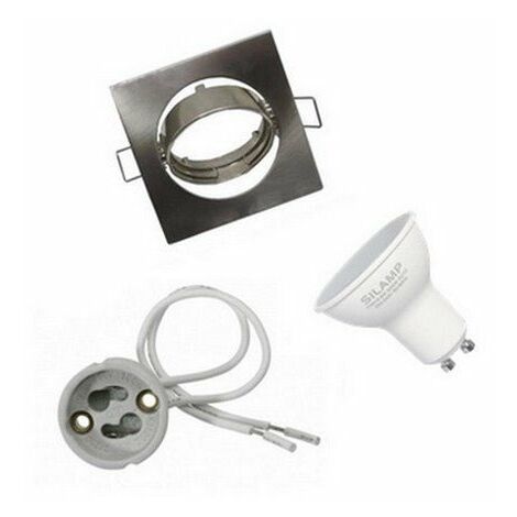 Kit Spot LED GU10 encastrable avec Ampoule LED 6W - Unité / Blanc Froid  - SILUMEN
