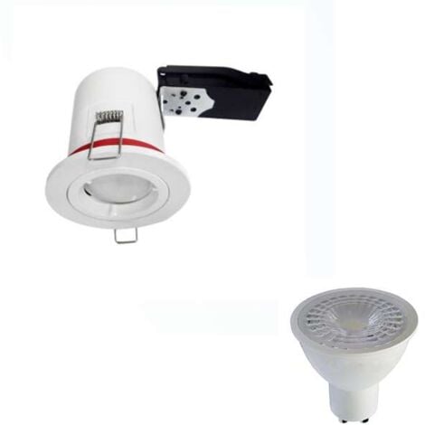 Kit spot led RT2012/BBC Blanc IP20 GU10 7W (eq. 50W) - Blanc du jour 6000K