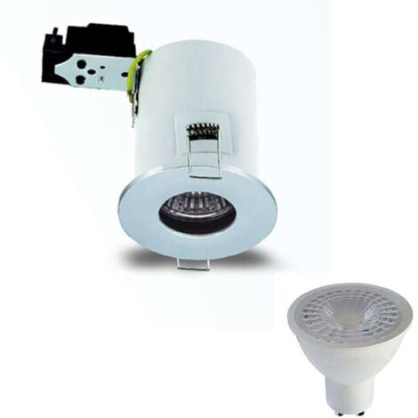 Kit Spot LED RT2012/BBC Finition Alu Brossé GU10 5W équivalent 40W - Blanc du Jour 6000K