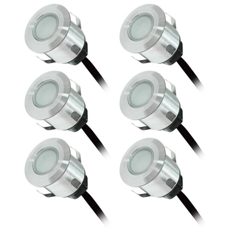 Kit Complet 6 Mini Spots Encastrables x 0.6W 12V led Miidex Lighting® blanc-chaud-3000k Kit Complet 6 Mini Spots Encastrables x 0.6W 12V led Miidex Lighting® blanc-chaud-3000k