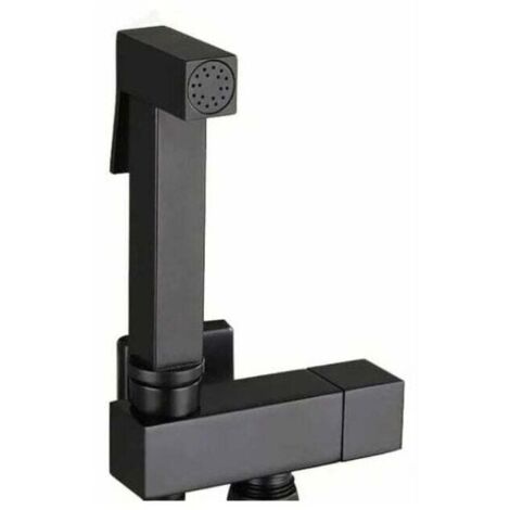 Kit spruzzatore bidet per WC, spruzzatore bidet portatile in ottone nero, spruzzatore bidet a parete, kit completo per la pulizia del bagno, igiene personale, G1/2