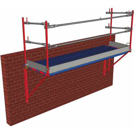 Kit Staffa 3m con parapetto frontale e laterale - Tubo tondo - KITCF1000EPX3M/GCL