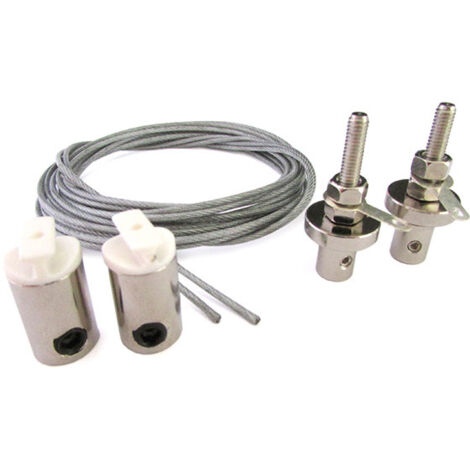 Kit Staffe Per Fissaggio Da Soffitto A Sospensione Del Profilo Barra Alluminio Tondo BA6001 e BA1537