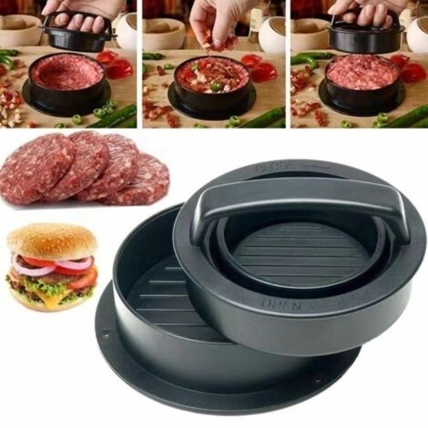 Kit stampo per hamburger 3 in 1, pressa per hamburger, pressa per hamburger e carne macinata
