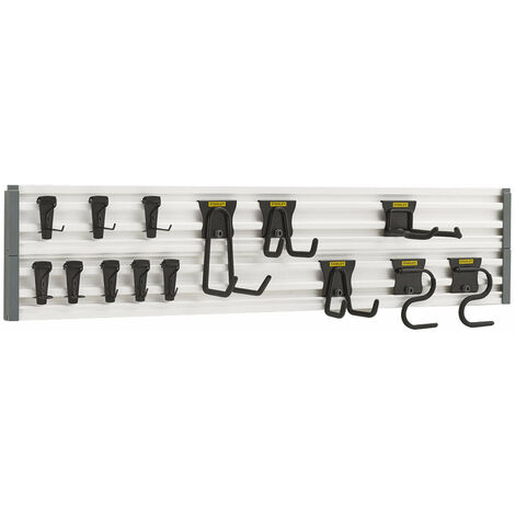 Kit Stanley Track Wall binari portaganci a muro per appendere attrezzi e accessori Stanley STST-22000-1