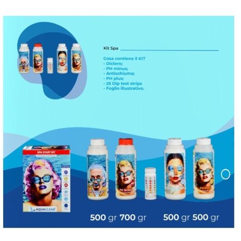 Kit start Spa cloro, ph, antischiuma e test