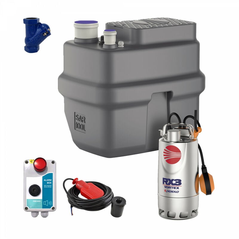 Pedrollo - Kit Station De Relevage Eaux Usées 100l Sar100 Rxm3/20 6m³/h + Alarme