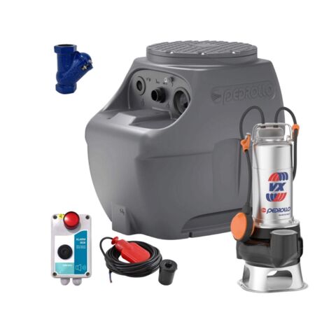 Kit Station De Relevage Eaux Chargées 250l Pedrollo Sar250 Vxm10/50 18m³/h + Alarme