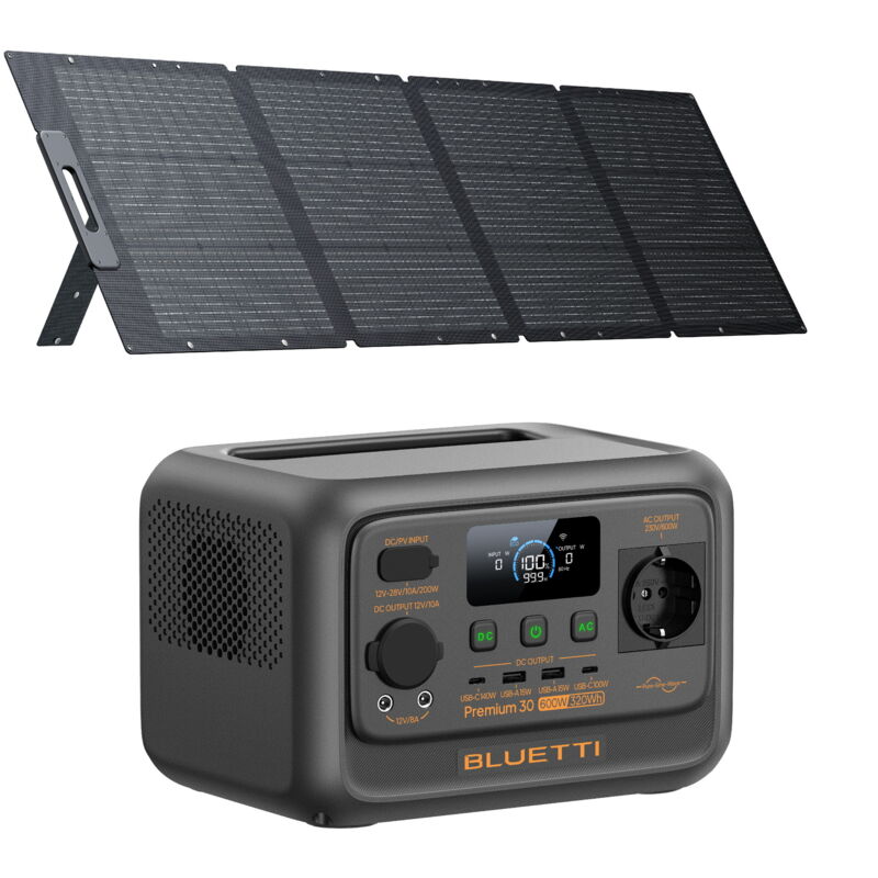 Kit station électrique BLUETTI Premium 30 V2 + panneau solaire 200 W