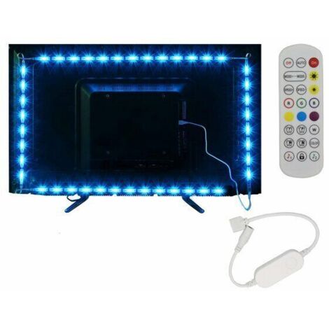 Kit strisca LED TV Controller WIFI + telecomando 60 LED Alexa Google Home OP4327