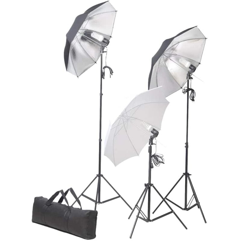 Vidaxl - Ensemble d'éclairage de studio: Trépieds et parapluies 24 watts
