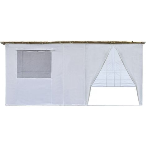 Kit Sukkah in NINA Regolabile 5 x 3 m - 4 Rotoli di Canna di Bambù e 5 Doghe in Legno