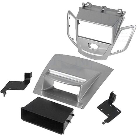 Kit support 2Din compatible avec Ford Fiesta ap09 Avec ecran - vide poche - Argent