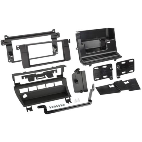 Kit Support Autoradio compatible avec BMW serie 3 E46 5 boutons Noir