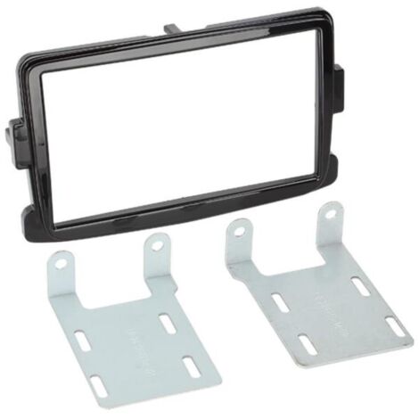 Kit Support Autoradio compatible avec Dacia Opel Vivaro Renault Trafic Noir brillant