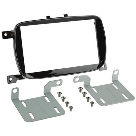Kit support Autoradio compatible avec Fiat 500 - Noir brillant