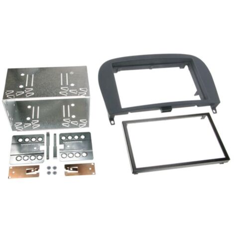 Kit Support Autoradio compatible avec Mercedes SL R230 Noir Rubber touch